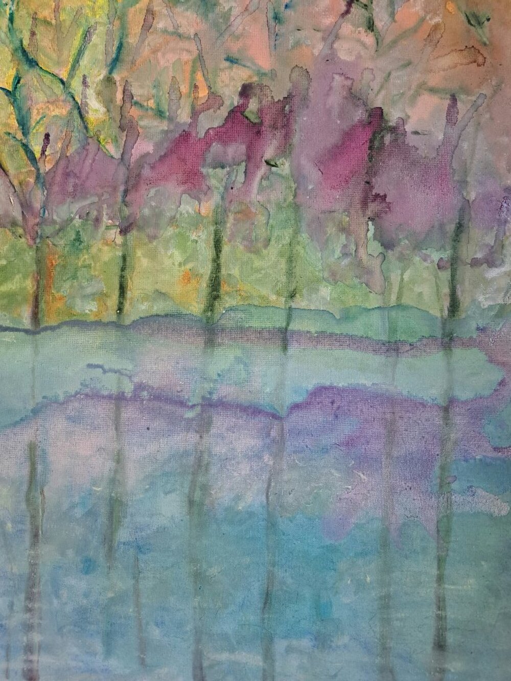 collectible art original mix media art 18x24